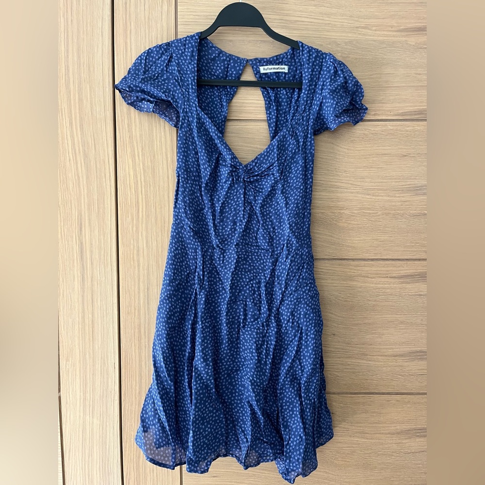 Reformation Blue flower dress